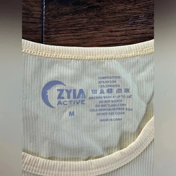 ZYIA Light Yellow Tank Top- size Medium - Picture 4 of 5